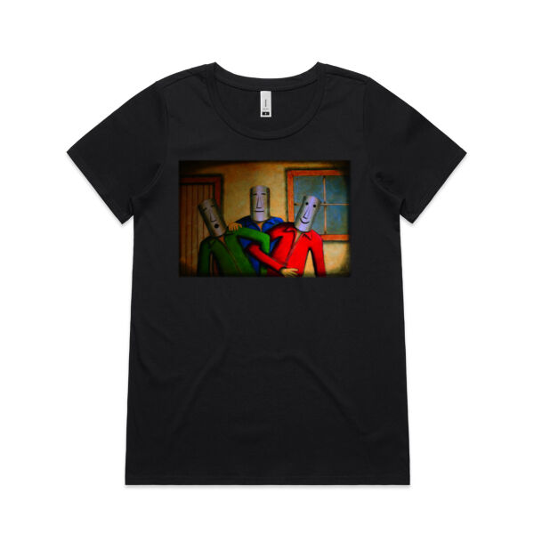 Friendly Faces Womens Shallow Scoop Tee Thumbnail