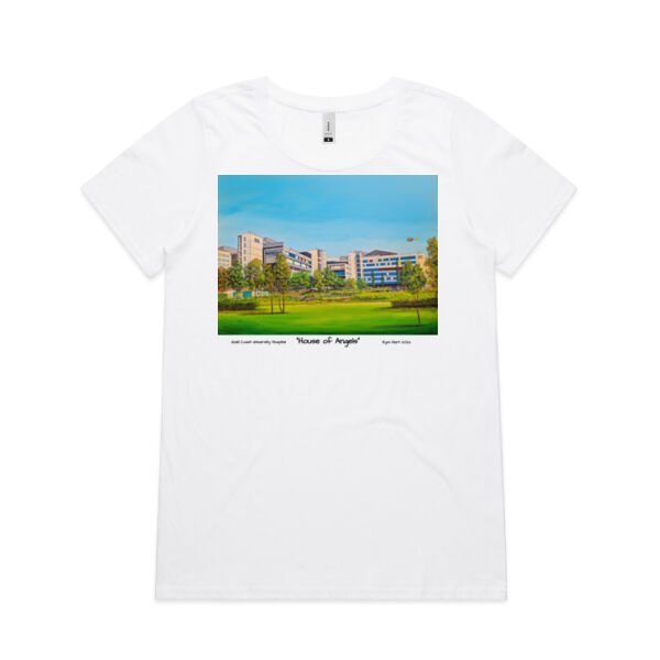 "House of Angels" Womens Shallow Scoop Tee Thumbnail