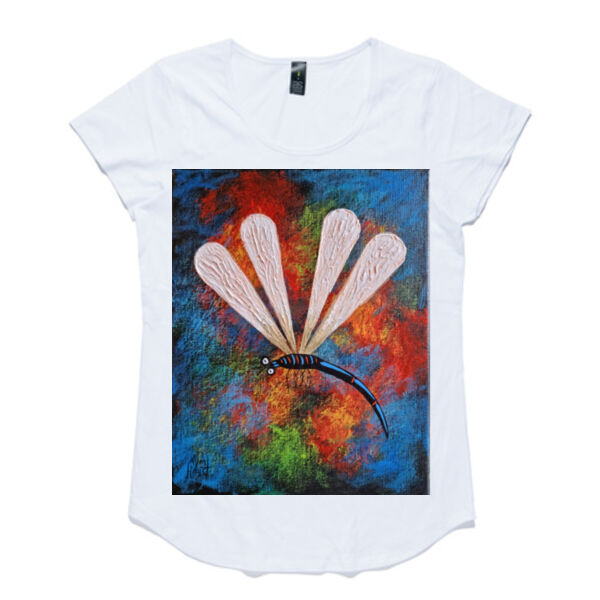 "Dragonfly No4" Womens Mali Boutique Capped Sleeve Thumbnail